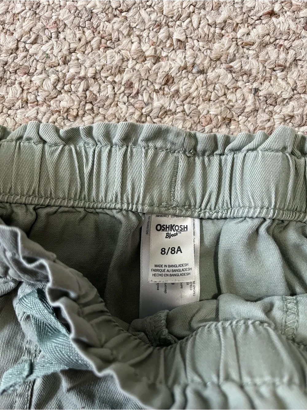 Grils Olive Drawstring Utility Shorts